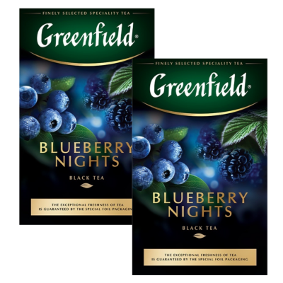 Чай черный Greenfield Blueberry Nights 100 грамм 2 штуки