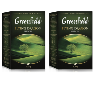 Чай зеленый листовой Greenfield Flying Dragon 200 грамм 2 штуки