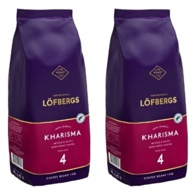 Кофе в зернах Lofbergs Kharisma 1 кг 2 штуки