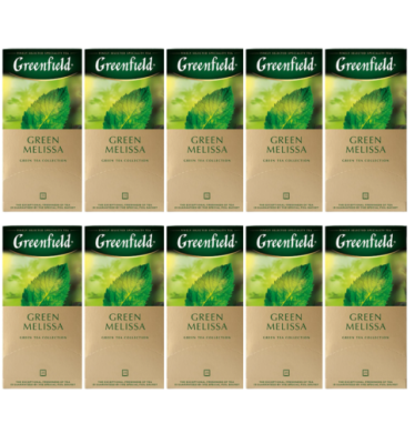 Чай зеленый Greenfield Green Melissa 25 пакетиков 10 штук