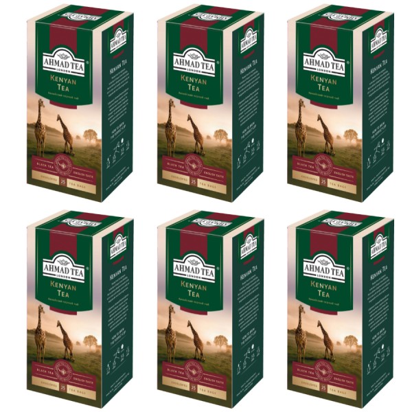 Чай черный Ахмад Кения 25 пакетов 6 штук