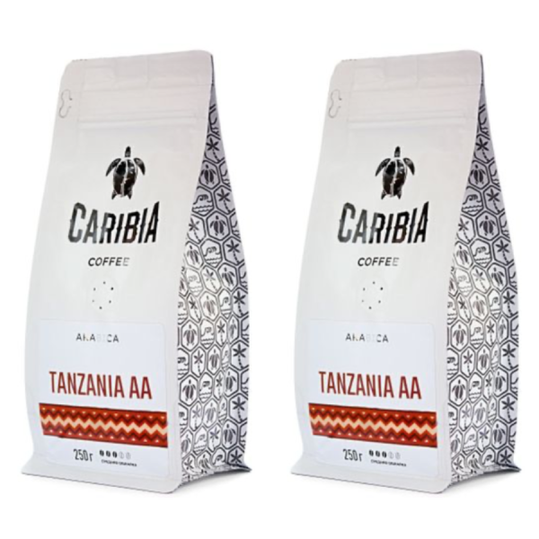 Кофе в зернах Карибия Танзания 250 грамм 2 штуки