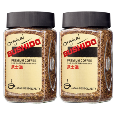 Кофе растворимый Bushido Original 100 грамм в банке 2 штуки