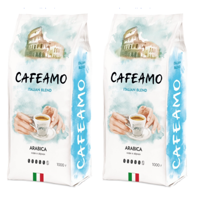 Кофе в зернах CAFEAMO Италия 1 кг 2 штуки