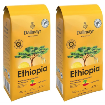 Кофе в зернах Dallmayr Ethiopia 500 грамм 2 штуки