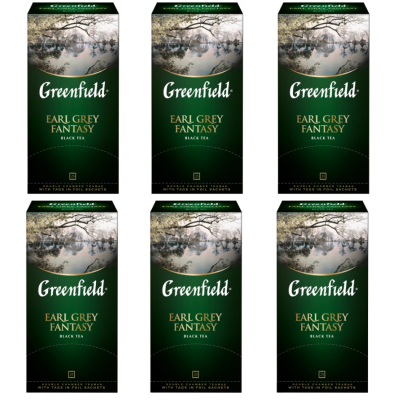 Чай черный Greenfield Earl Grey Fantasy 25 пакетиков 6 штук