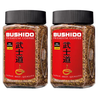 Кофе растворимый Bushido Red Katana 100 грамм 2 штуки