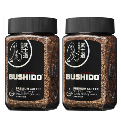 Кофе растворимый Bushido Блек Катана 100 грамм в банке 2 штуки