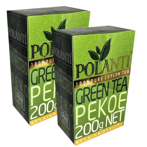 Чай зеленый листовой Поланти 200 грамм 2 штуки