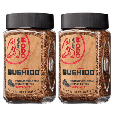 Кофе растворимый Bushido Кодо 95 грамм в банке 2 штуки