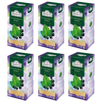 Чай черный Ахмад Смородиновый взрыв 25 пакетиков 6 штук