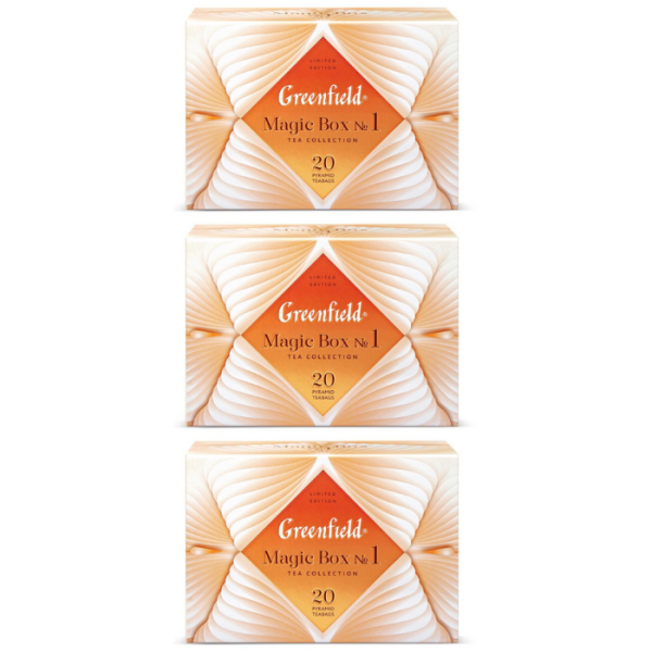 Набор чая в пирамидках Гринфилд Меджик Бокс № 1 3 штуки