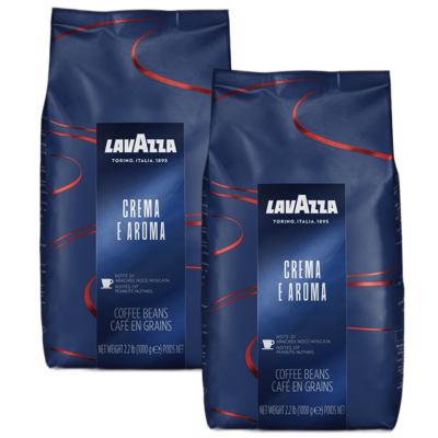Кофе в зернах Lavazza Crema e Aroma 1 кг (синяя) 2 штуки