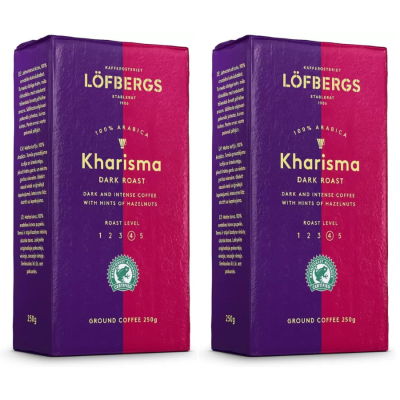 Кофе молотый Lofbergs Kharisma 250 грамм 2 штуки