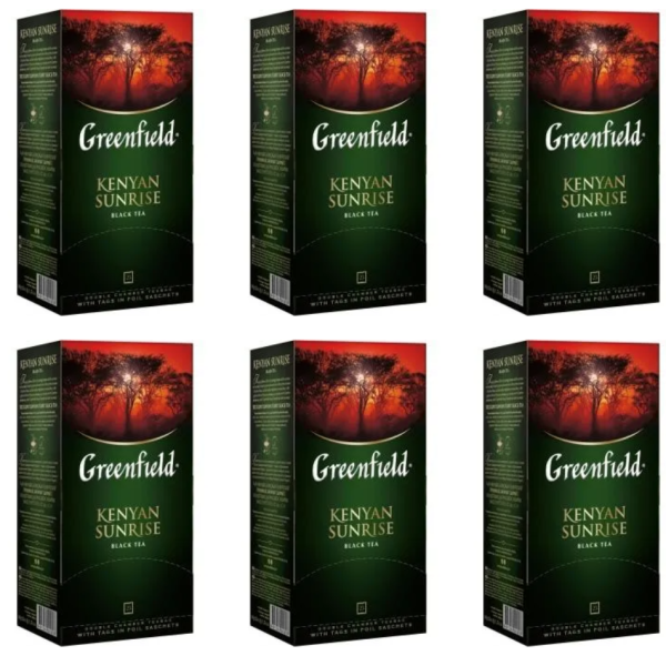 Чай черный Greenfield Kenyan Sunrise 25 пакетиков 6 штук