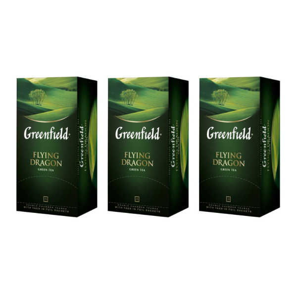 Чай зеленый Greenfield Flying Dragon 25 пакетиков 3 штуки