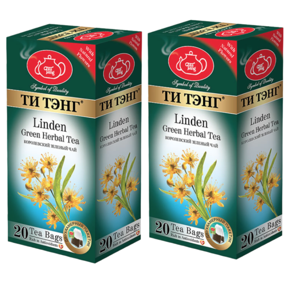 Чай зелёный Ти Тэнг "Липа" 20 пакетиков 2 штуки