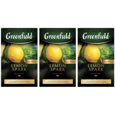 Чай черный Greenfield Lemon Spark 100 грамм 3 штуки
