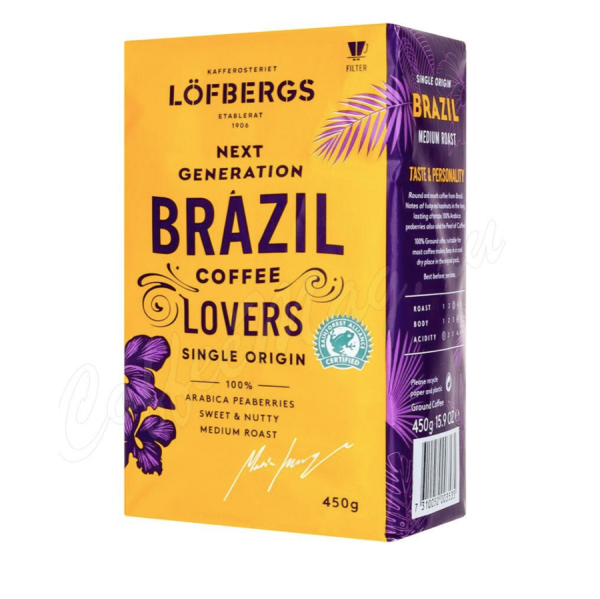 Кофе молотый Lofbergs Brazil Single Origin 450 грамм