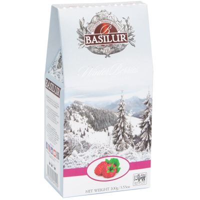 Чай чёрный Базилур Зимние ягоды Малина 100 грамм