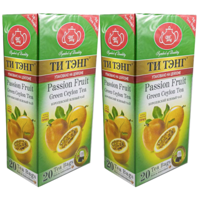 Чай зелёный Ти Тэнг с маракуйей 20 пакетиков 2 штуки