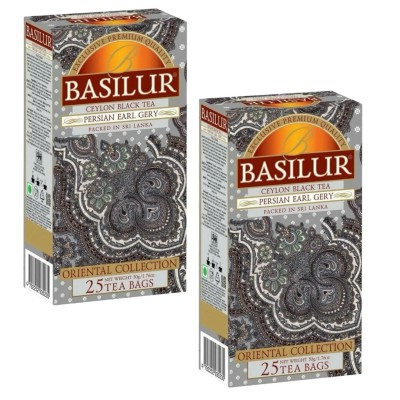 Чай черный Базилур Эрл Грэй по персидски 25 пакетов 2 штуки