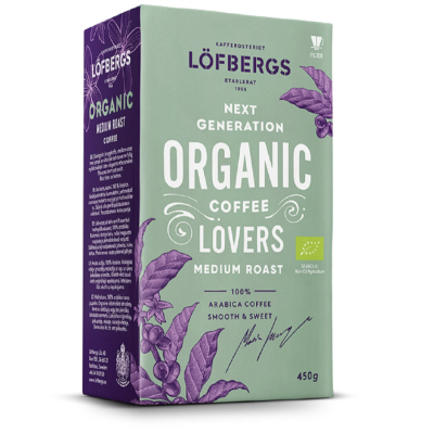 Кофе молотый Lofbergs Organic medium roast 450 грамм