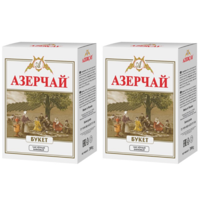 Чай черный Азерчай букет,картонная упаковка  200 грамм 2 штуки