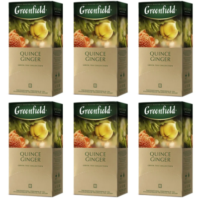 Чай зеленый Greenfield Quince Ginger 25 пакетов 6 штук