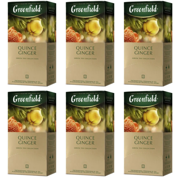 Чай зеленый Greenfield Quince Ginger 25 пакетов 6 штук