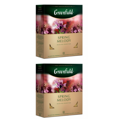 Чай черный Greenfield Spring Melody 2 упаковки по 100 пакетиков