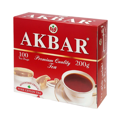 Чай черный Акбар LIMITED EDITION красно-белый 100 пакетиков