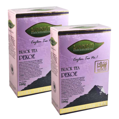 Чай черный листовой Лакрути Пеко 100 грамм 2 штуки
