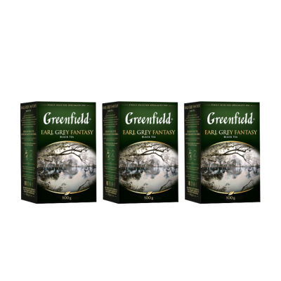 Чай черный Greenfield Earl Grey Fantasy 100 грамм 3 штуки
