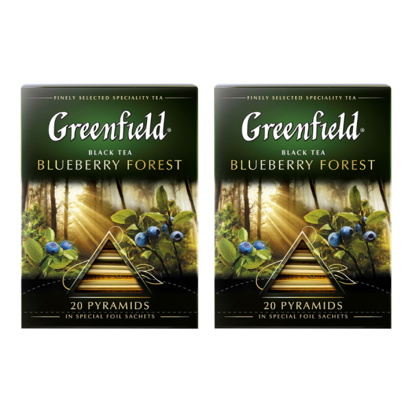 Чай черный в пирамидках Greenfield Blueberry Forest 20 пакетиков 2 штуки
