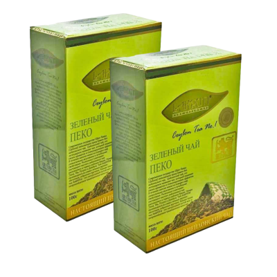 Чай зеленый листовой Лакрути Пеко 100 грамм 2 штуки