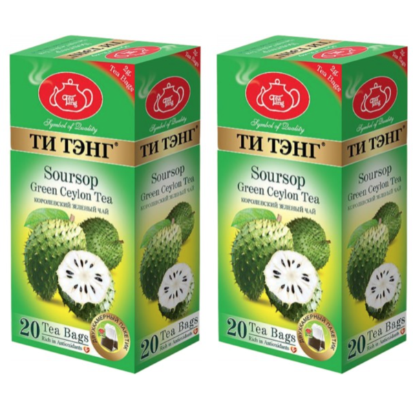 Чай зелёный Ти Тэнг с саусэпом 20 пакетиков 2 штуки