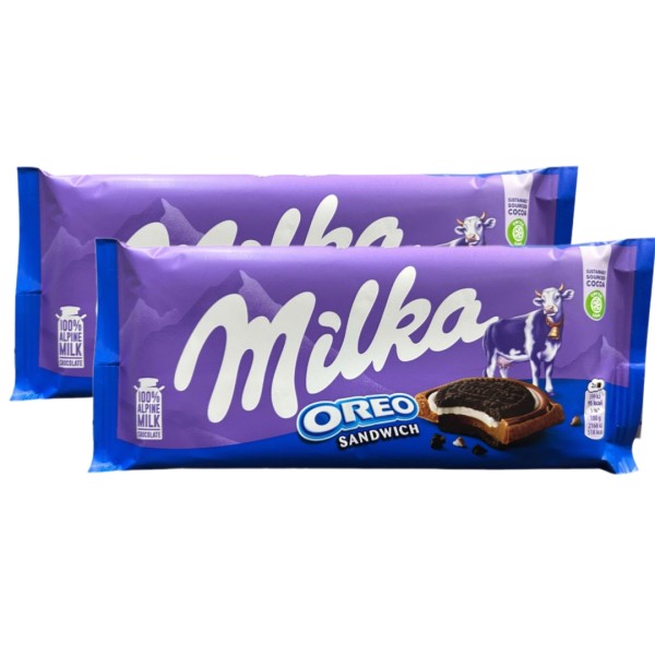 Шоколад Milka Oreo Сэндвич 92 грамм (Германия) 2 штуки