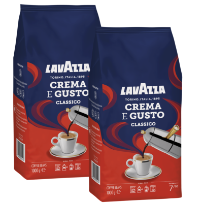 Кофе в зернах Lavazza Crema e Gusto Classico 1 кг 2 штуки