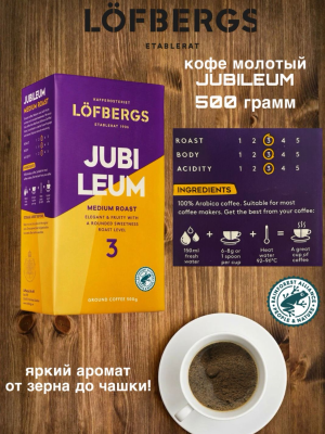 Кофе молотый  Lofbergs Jubileum 500 грамм