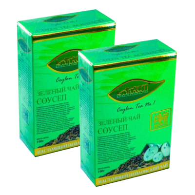 Чай зеленый листовой с соусепом Лакрути 100 грамм 2 штуки