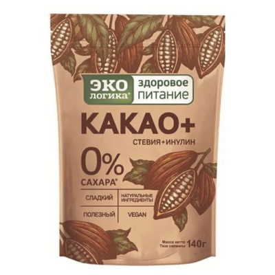 Какао-напиток Экологика Какао Плюс пакет  140 грамм
