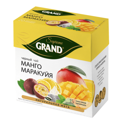 Чай черный Гранд Манго Маракуйя 20 пирамидок