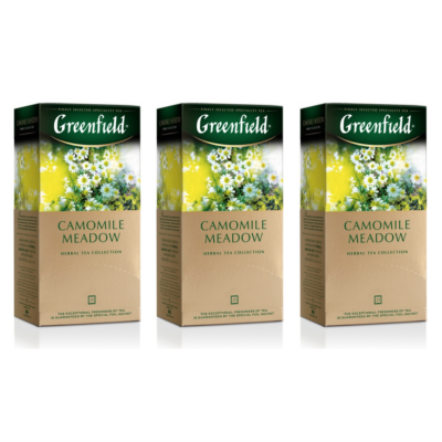 Чай траняной Greenfield Camomille Meadow 25 пакетиков 3 штуки