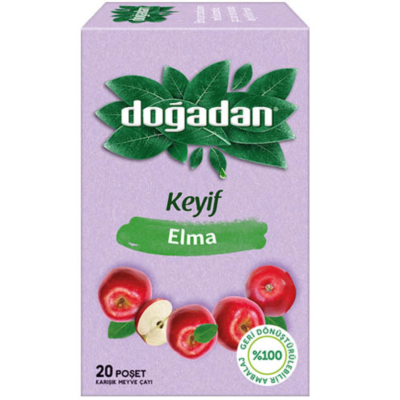 Чай турецкий Dogadan с яблоком 20 пакетиков