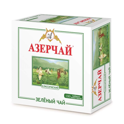 Чай зеленый Азерчай 100 пакетиков