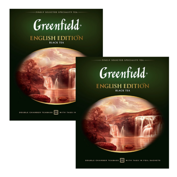 Чай черный Greenfield English Edition 100 пакетиков 2 штуки