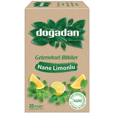 Чай турецкий Dogadan с мятой и лимоном 20 пакетиков