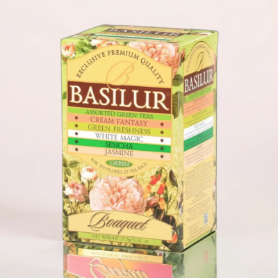 Чай зеленый Базилур Букет "Ассорти", 25 пакетиков