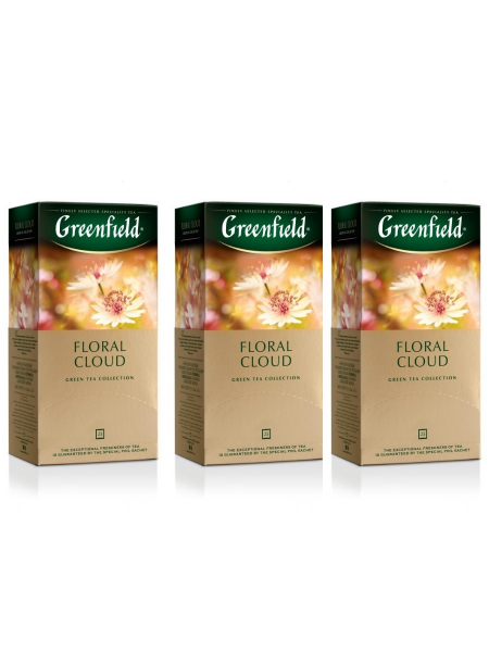 Чай оолонг пакетированный Greenfield Floral Cloud 25 пакетиков 3 штуки
